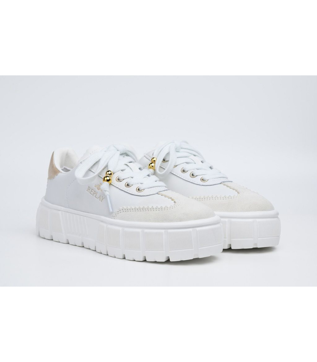 厚底ローカットレザースニーカー 詳細画像 ホワイト 3